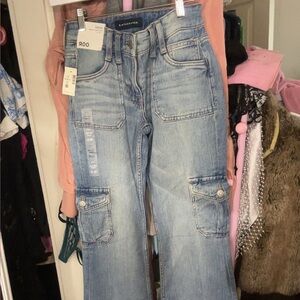 Aero Flare Cargo Jeans 👖 Y2K Stretch Fit | Size 00R